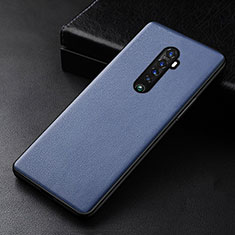 Custodia Lusso Pelle Cover S01 per Oppo Reno2 Blu