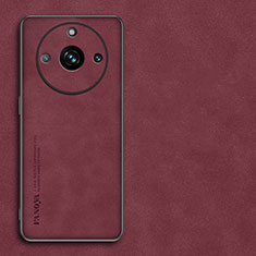 Custodia Lusso Pelle Cover S01 per Realme 11 Pro 5G Rosso