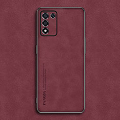 Custodia Lusso Pelle Cover S01 per Realme 9 SE 5G Rosso