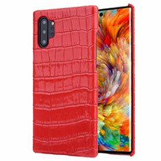 Custodia Lusso Pelle Cover S01 per Samsung Galaxy Note 10 Plus 5G Rosso