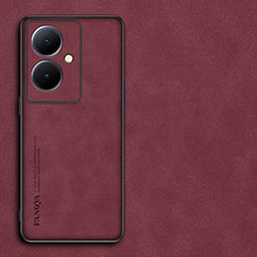 Custodia Lusso Pelle Cover S01 per Vivo Y78 Plus 5G Rosso