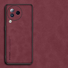 Custodia Lusso Pelle Cover S01 per Xiaomi Civi 3 5G Rosso