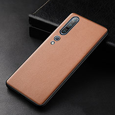 Custodia Lusso Pelle Cover S01 per Xiaomi Mi 10 Pro Arancione