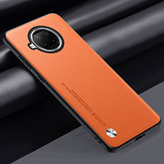 Custodia Lusso Pelle Cover S01 per Xiaomi Mi 10T Lite 5G Arancione