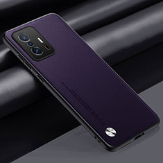 Custodia Lusso Pelle Cover S01 per Xiaomi Mi 11T Pro 5G Viola