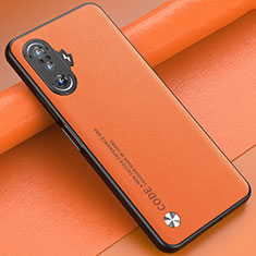 Custodia Lusso Pelle Cover S01 per Xiaomi Poco F3 GT 5G Arancione