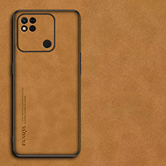 Custodia Lusso Pelle Cover S01 per Xiaomi Redmi 9C Marrone