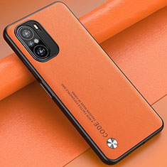 Custodia Lusso Pelle Cover S01 per Xiaomi Redmi K40 Pro+ Plus 5G Arancione