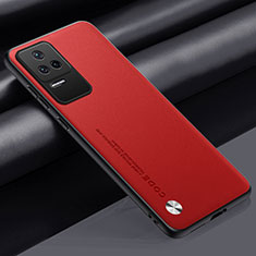 Custodia Lusso Pelle Cover S01 per Xiaomi Redmi K50 5G Rosso