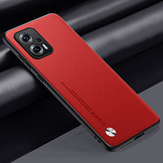 Custodia Lusso Pelle Cover S01 per Xiaomi Redmi Note 11T Pro 5G Rosso