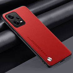 Custodia Lusso Pelle Cover S01 per Xiaomi Redmi Note 12 Explorer Rosso