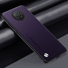 Custodia Lusso Pelle Cover S01 per Xiaomi Redmi Note 9 5G Viola