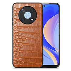 Custodia Lusso Pelle Cover S01D per Huawei Enjoy 50 Pro Marrone