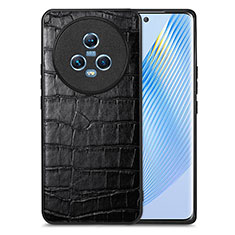 Custodia Lusso Pelle Cover S01D per Huawei Honor Magic5 5G Nero