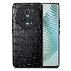 Custodia Lusso Pelle Cover S01D per Huawei Honor Magic5 Pro 5G Nero