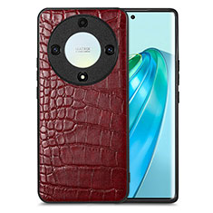 Custodia Lusso Pelle Cover S01D per Huawei Honor X9a 5G Rosso