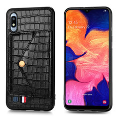 Custodia Lusso Pelle Cover S01D per Samsung Galaxy A10 Nero