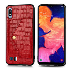 Custodia Lusso Pelle Cover S01D per Samsung Galaxy A10 Rosso