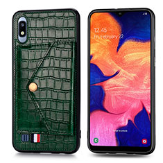 Custodia Lusso Pelle Cover S01D per Samsung Galaxy A10 Verde