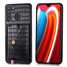 Custodia Lusso Pelle Cover S01D per Samsung Galaxy A21 Nero