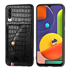 Custodia Lusso Pelle Cover S01D per Samsung Galaxy A30S Nero