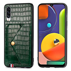 Custodia Lusso Pelle Cover S01D per Samsung Galaxy A30S Verde