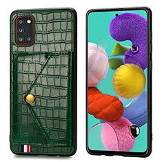 Custodia Lusso Pelle Cover S01D per Samsung Galaxy A31 Verde