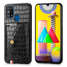 Custodia Lusso Pelle Cover S01D per Samsung Galaxy M31 Nero