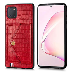 Custodia Lusso Pelle Cover S01D per Samsung Galaxy Note 10 Lite Rosso