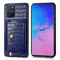 Custodia Lusso Pelle Cover S01D per Samsung Galaxy S10 Lite Blu