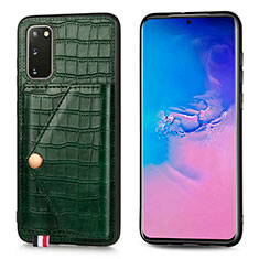 Custodia Lusso Pelle Cover S01D per Samsung Galaxy S20 5G Verde