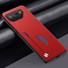 Custodia Lusso Pelle Cover S02 per Asus ROG Phone 7 Pro Rosso