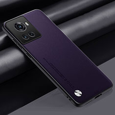 Custodia Lusso Pelle Cover S02 per OnePlus 10R 5G Viola