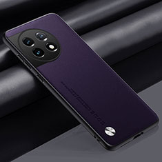 Custodia Lusso Pelle Cover S02 per OnePlus 11 5G Viola