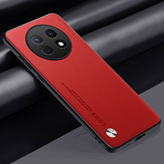 Custodia Lusso Pelle Cover S02 per Oppo A2 Pro 5G Rosso