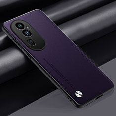 Custodia Lusso Pelle Cover S02 per Oppo Reno10 Pro+ Plus 5G Viola