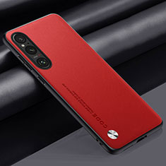 Custodia Lusso Pelle Cover S02 per Sony Xperia 1 V Rosso