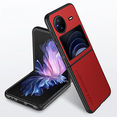 Custodia Lusso Pelle Cover S02 per Vivo X Flip 5G Rosso