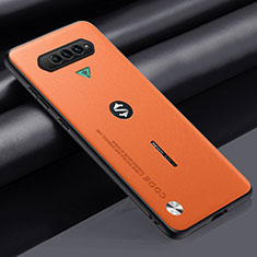 Custodia Lusso Pelle Cover S02 per Xiaomi Black Shark 4 Pro 5G Arancione