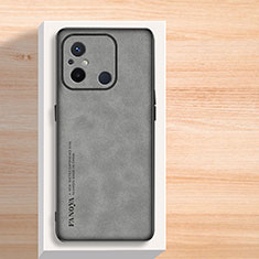 Custodia Lusso Pelle Cover S02 per Xiaomi Poco C55 Grigio