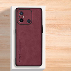 Custodia Lusso Pelle Cover S02 per Xiaomi Poco C55 Rosso