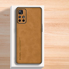 Custodia Lusso Pelle Cover S02 per Xiaomi Poco M4 Pro 5G Marrone