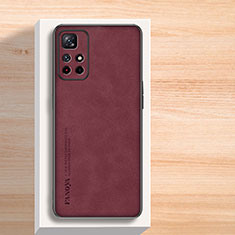 Custodia Lusso Pelle Cover S02 per Xiaomi Poco M4 Pro 5G Rosso