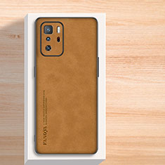 Custodia Lusso Pelle Cover S02 per Xiaomi Poco X3 GT 5G Marrone