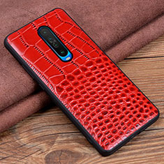 Custodia Lusso Pelle Cover S02 per Xiaomi Redmi K30 4G Rosso