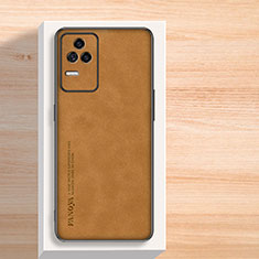 Custodia Lusso Pelle Cover S02 per Xiaomi Redmi K40S 5G Marrone