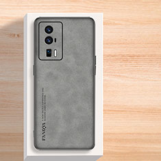 Custodia Lusso Pelle Cover S02 per Xiaomi Redmi K60 Pro 5G Grigio