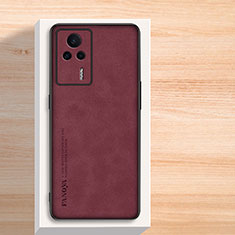 Custodia Lusso Pelle Cover S02 per Xiaomi Redmi K60E 5G Rosso