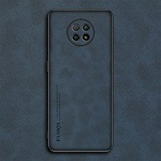 Custodia Lusso Pelle Cover S02 per Xiaomi Redmi Note 9 5G Blu