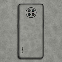 Custodia Lusso Pelle Cover S02 per Xiaomi Redmi Note 9 5G Grigio